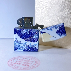 Hộp quẹt, bật lửa Chief đồng nguyên chất chủ đề Mèo May Mắn, hàng loại 1 cao cấp vỏ bằng đồng