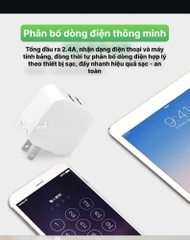 Củ sạc xuất Nhật 2.4A KFLY ( JHX-AC1908) chứng nhận PSE tiêu chuẩn Nhật Bản, dùng thử 30 ngày, bảo hành chính hãng 1 năm