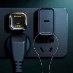 Cóc sạc nhanh PISEN Quick Ice Crystal PD 20W Explorer KPD201 siêu nhỏ, vỏ ngoài trong suốt lộ main, Hàng chính hãng