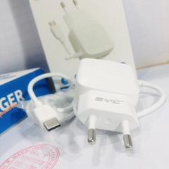 Sạc liền dây SYC có thêm 2 Cổng USB ( RS-2020T ) công suất 3.1A, liền dây chân cắm Type C, hàng nhập khẩu