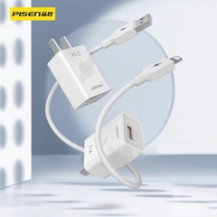 Bộ sạc Pisen C134 chân IOS, dòng điện 2.1A, 10.5W, Hàng chính hãng nội địa có chứng nhận tiêu chuẩn an toàn thiết bị