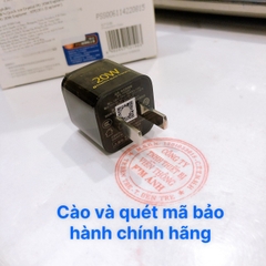 Cóc sạc nhanh PISEN Quick Ice Crystal PD 20W Explorer KPD201 siêu nhỏ, vỏ ngoài trong suốt lộ main, Hàng chính hãng