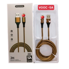 2 mét - Dây sạc nhanh 5A VOOC SENDEM M12S chân cắm iPHONE, dây dù dài 2 mét - Hàng chính hãng