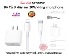 Bộ sạc nhanh PD 20W chân cắm L, Hàng cao cấp sạc rất nhanh vào pin, Kim Ánh bảo hành 12 tháng, cho dùng thử 30 ngày