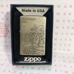 Bật lửa Zippo Báo gấm Leopard, hàng loại 1 vỏ bằng đồng có tem đỏ