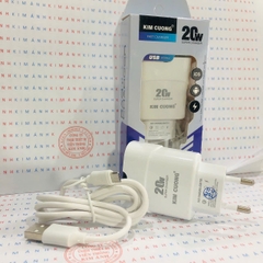 Bộ sạc nhanh Kim Cương 620 dòng điện 3A, công suất 20W chân cắm Micro, Hàng chính hãng