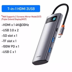 Hub chuyển đổi đa năng Baseus Metal Gleam Series Multifunctional Docking Station