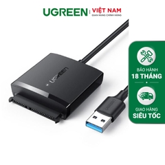 UGREEN USB-A 3.0 Male to SATA Female with DC5.5mm Power Supply 12V 2A EU  CM257