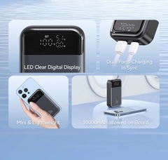 Pin Dự Phòng sạc nhanh USAMS CD221 PB74 10000mAh 33W có màn hình hiển thị dùng cho điện thoại iPhone, Samsung, Xiaomi