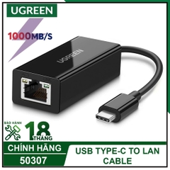 UGREEN USB Type-C to 10/100/1000Mbps Ethernet Adapter US236 50307