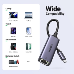 UGREEN USB Type C to 10/100/1000M Ethernet Adapter CM199 50737