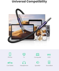 UGREEN 3.5mm 3-Pole Male to Male Silver Plating Copper Case Audio Cable AV171