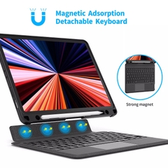 Bao da bàn phím WiWu Mag Touch Magic Keyboard cho iPad 10.2/10.5/ Air 3/ Gen 7,8,9/ iPad Pro 2017/ iPad Pro 2018