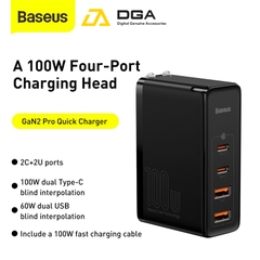 Cóc sạc siêu nhanh Baseus GaN2 Fast Charger 1C 100W