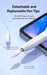 Bút Cảm Ứng Baseus Pencil 2 Pro Smooth Writing Wireless Charging Stylus, Dùng Cho iPad Mini6 Pro Air4, 5