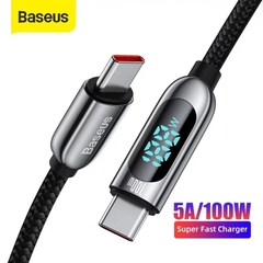 Cáp sạc 100W Baseus Display Fast Charging Data Cable Type-C to Type-C siêu nhanh