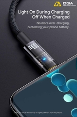 Cáp tự ngắt 100W Baseus USB to Type C 100W Explorer Series Auto Power-Off Fast Charging Data Cable