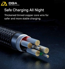 Cáp tự ngắt 100W Baseus USB to Type C 100W Explorer Series Auto Power-Off Fast Charging Data Cable