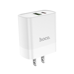 Sạc nhanh 18W HOCO C80 PD+ QC3.0 2 đầu chia USB và Type C