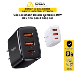 Cóc sạc nhanh siêu nhỏ gọn Baseus Compact Quick Charger 30W