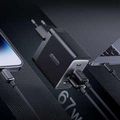 Cóc sạc Joyroom GaN Ultra TCG02 67W kèm dây sạc 100W C to C