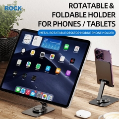 Đế Giữ Điện Thoại ROCK SPACE Metal Rotatable Desktop Mobile Phone Holder