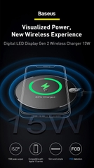 Đế Sạc Nhanh Không Dây Baseus Digital LED Display Gen 2 Wireless Charger 15W
