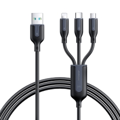 Cáp sạc Joyroom đa năng 3 in 1 S-1T3066A15 Ice-Crystal Series 66W USB to Lightning+TypeC+Micro Fast Charging Data Cable