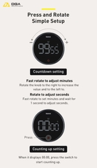 Đồng hộ hẹn giờ đếm ngược Baseus Heyo Rotation LED Countdown Timer Pro