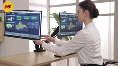 Giá treo màn hình đôi đỡ được 2 màn hình North Bayou F160