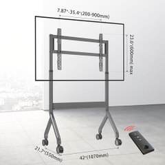Giá treo tivi di động NB P150 75- 90 inch – Nâng hạ điện, có remote