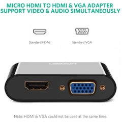 UGREEN Micro HDMI to HDMI + VGA Adapter 30cm