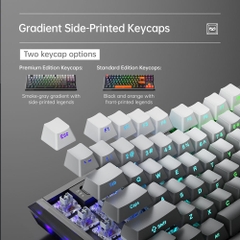 Bàn phím cơ Machenike K600E B87W Tri-mode RGB - Hàng chính hãng VN