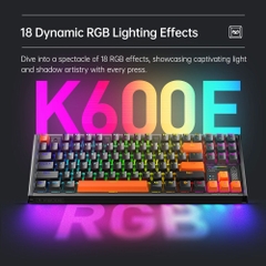 Bàn phím cơ Machenike K600E B87W Tri-mode RGB - Hàng chính hãng VN