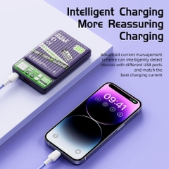 Pin Sạc Dự Phòng Không Dây Tích Hợp Nam Châm ROCK SPACE P90 Travel Series Magnetic Wireless Power Bank (10000mAh, 20W)