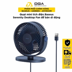 Quạt mini tích điện để bàn di động Baseus Serenity Desktop Fan