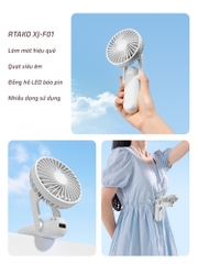 Quạt tích điện mini cầm tay RTAKO XJ-F01 Handheld fan (1200mAh)
