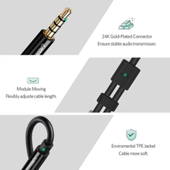 3.5mm Male to 2 Female Audio Cable Aluminum Case