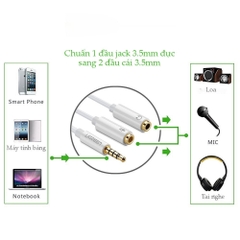 3.5mm Male to 2*3.5mm Female  ABS