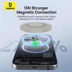 Đế Sạc Không Dây Baseus Simple Mini4 Magnetic Wireless Charger Qi2 15W (Magnetic Wireless Smart Charger Dùng Cho iPhone 12 13 14 15 Series Airpods 3 Android)