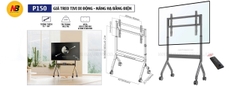Giá treo tivi di động NB P150 75- 90 inch – Nâng hạ điện, có remote