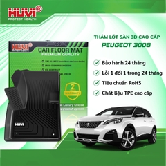 Thảm lót sàn ô tô Peugeot 3008 2017-2023 3D cao cấp