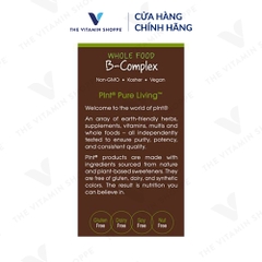 Thực phẩm bảo vệ sức khỏe WHOLE FOOD B-COMPLEX