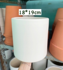 CHẬU TRỤ TRÁNG MEN TRẮNG Size 11CM, 15CM, 18CM (1 chậu), tráng men, chậu cây trong nhà, bền đẹp, Cây Tươi Nguyên CTN1458