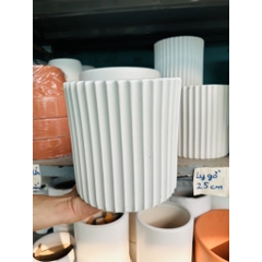 CHẬU TRỤ TRÁNG MEN TRẮNG Size 11CM, 15CM, 18CM (1 chậu), tráng men, chậu cây trong nhà, bền đẹp, Cây Tươi Nguyên CTN1458