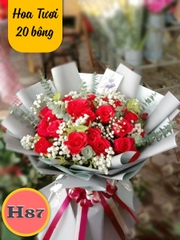 Bó hoa tươi H87 hoa hồng 20 bông