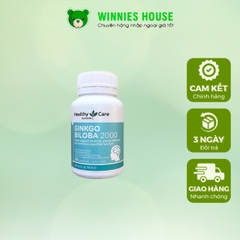 Viên Uống Bổ Não Ginkgo Biloba Healthy Care Úc 2000