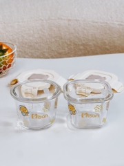 Hũ thuỷ tinh chia vạch Misan nắp lock