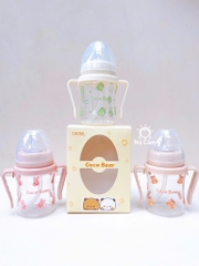 Bình tập hút uống nước, uống sữa Coco Bear 180ml cho bé