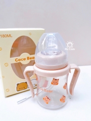 Bình tập hút uống nước, uống sữa Coco Bear 180ml cho bé